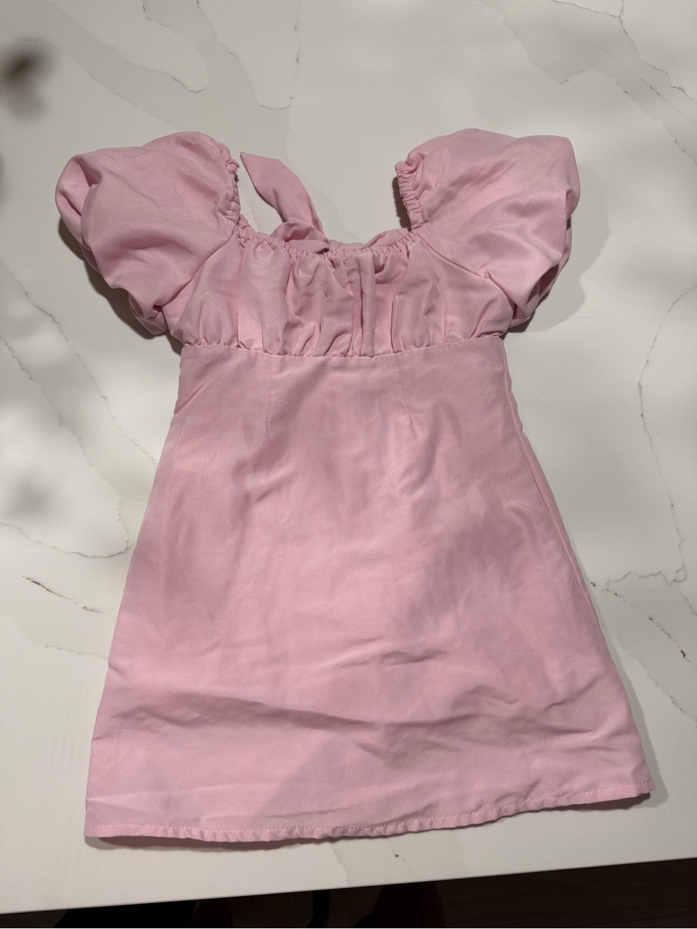 GB girls Light Pink Puff-Sleeve Dressy Top